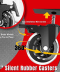 360° swivel caster wheel for Rolling Shop Stool with Wheels, Garage Work Mechanic Stool with Backrest, roller mechanic chair