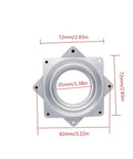 4 Pack 3 Inch Square Lazy Susan Hardware, Metal Turntable Bearings with Steel Ball Raceway, Zinc Plated Swivel Plate Dimensions