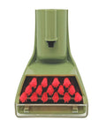 3-Inch Tough Stain Brush Tool For Upright And Portable Carpet Cleaners with red bristles and green plastic body