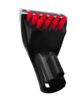 3-Inch Tough Stain Brush Tool For Upright And Portable Carpet Cleaners, lightweight scrubber with red bristles and no-slip grip handle