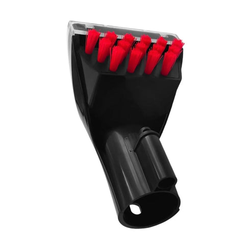 3-Inch Tough Stain Brush Tool For Upright And Portable Carpet Cleaners, lightweight scrubber with red bristles and no-slip grip handle