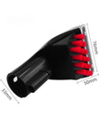 3-Inch Tough Stain Brush Tool For Upright And Portable Carpet Cleaners with red bristles and no-slip grip handle dimensions shown.