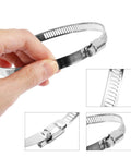 3 Inch Duct Clamp Stainless Steel Large Hose Clamp Adjustable Diameter 65 To 89mm Worm Drive Clamp held by hand