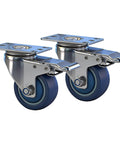 3 inch stainless steel caster wheels with total lock brake made from SUS 304, washable maintenance free casters designed for sanitary use in a 2 pack.