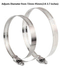 30 Pcs 3 Inch Adjustable Stainless Steel Hose Clamps Worm Gear Clamps 72 To 95mm Range Duct Clamp For Automotive Water Pipe Hose Clip