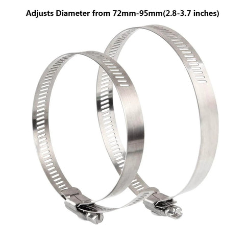 30 Pcs 3 Inch Adjustable Stainless Steel Hose Clamps Worm Gear Clamps 72 To 95mm Range Duct Clamp For Automotive Water Pipe Hose Clip
