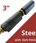 3 Inch Steel Weld On Bullet Hinge With Zerk Grease Fitting And Brass Bushing, Heavy Duty for BBQ Smokers and Gates