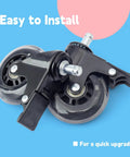 2 Pack 3 Inch Swivel Caster Wheel With Brake Replacement For Traeger Pellet Grills Timberline 850 1300 Ironwood 650 885 Texas Elite 34 Pro 780