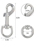3 Inch Swivel Snap Hooks 12 Pcs Heavy Duty Pet Leash Hooks Swivel Eye Snap Clips For Dog Leash DIY Crafts Project Zinc Alloy