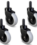 3 Inch Mop Bucket Casters Replacement Set Of 4 Non Marking TPR Caster Wheels With Grip Ring Stem Fits WaveBrake