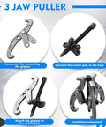 Assembly process of Heavy Duty Gear Puller Set With 3 4 And 6 Inch Jaws Three Jaw Puller Kit Forged Pulley Remover Reversible Jaws