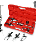 Beefy 3 Jaw Gear Bearing Slide Hammer Puller Set For Internal And External Removal Universal Tool with gloves and case