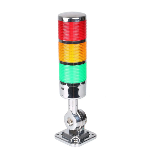 12 To 24V LED Stack Tower Light For Industrial Warning Andon Systems, 3 Layer Column Signal Beacon With Continuous And Flashing Modes
