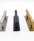 5 Inch Self Adhesive Cabinet Handles Set Of 4 No Drill Door Pulls Modern Stainless Steel Gold Finish shown in different colors