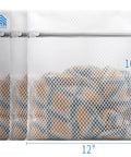 Three Pack Durable Honeycomb Mesh Laundry Bags For Delicates 12 By 16 Inches With Auto Lock Zippers Heavy Duty Construction
