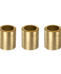 3 Pack Sleeve Bearings With 18mm Bore 25mm Outer Diameter And 30mm Length Self Lubricating Sintered Bronze Bushings displayed in a row.