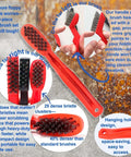 3-Pack 7" Stainless Steel Wire Brushes with ergonomic handle, showcasing dense bristles for heavy-duty cleaning and rust removal.