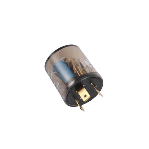 12V 3 Pin LED Flasher Relay for Cars, Heavy Duty Round Turn Signal Blinker, Universal 3 Prong Hazard Light Flasher Close-Up