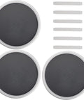 Components of 3 Tier Lazy Susan Turntable 12 Inch Round Rotating Kitchen Spice Organizer with grey non-skid surface visible