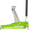 3-Ton Hybrid Aluminum And Steel Low Profile Floor Jack With Dual Pump Pistons, Reinforced Lift Arm, side view