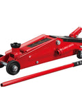 Beefy 3 Ton Hydraulic Trolley Floor Jack With Extra Saddle For SUVs And Extended Height Trucks, Red By Big Red Torin