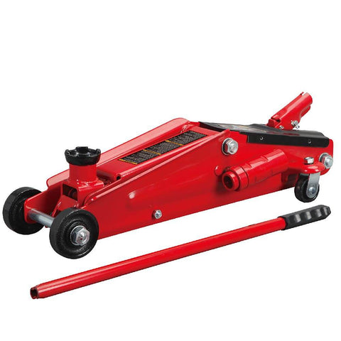 Beefy 3 Ton Hydraulic Trolley Floor Jack With Extra Saddle For SUVs And Extended Height Trucks, Red By Big Red Torin