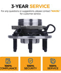 515036 Front Wheel Hub Bearing Assembly for 4WD AWD Chevy Silverado, 6 Lug with ABS, OE Replacement with 3-year service warranty