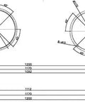 Technical diagram of 30 Ton Heavy Duty 48 inch Diameter Large Turntable Bearing, dimensions 1092mm x 1200mm x 65mm.