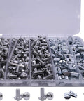 300 Pcs M5 T Nut and Screw Kit for 2020 Aluminum Extrusion Hardware Including 150 Slide In T Nuts and Screws in organizer box.