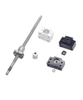 High Precision 300mm Ball Screw System With 12mm Diameter 4mm Lead End Processing Metal Ball Nut BK10 And BF10 End Supports And Coupler