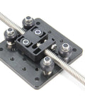 Close-up of 300mm 4080U Z axis screw slide table linear actuator kit for 3D printers and DIY CNC routers.