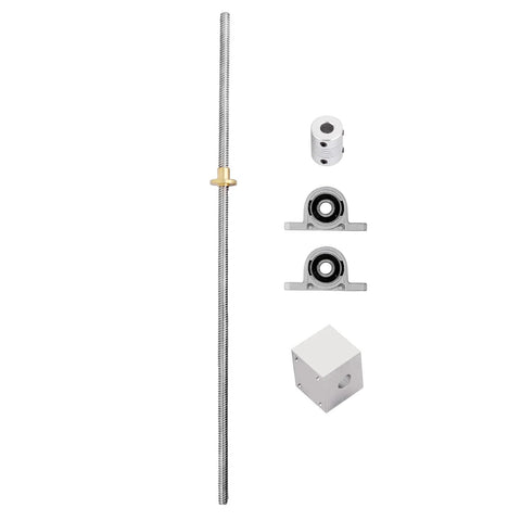 300mm T8 Lead Screw Nut Set With 8mm Diameter Lead Screw 2 KP08 Pillow Bearing Blocks And 8x8mm Coupler For 3D Printers CNC Machines And DIY Projects