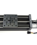 300mm 4080U Z axis screw slide table linear actuator kit for 3D printers and DIY CNC routers, close-up view of metal assembly