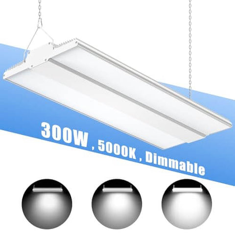 Seriously Bright 480V 300W LED Linear High Bay Light With 0 To 10V Dimming For Warehouse 45,000 Lumens 5000K Daylight