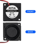 6 Pack 3010 30x30x10mm Brushless DC Cooling Fans With Sleeve Bearings 2 Pin Terminal shown in front and back view