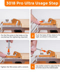 Steps to use Tiger Claw Aluminum CNC Clamp For 3018 Pro Max and 3018 Pro Ultra Routers with low profile side clamps and T-slot.