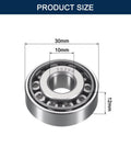 2 Pack 30200 Tapered Roller Bearing Cone and Cup Set, 10mm Bore 30mm OD 12mm Cup Width, Chrome Steel Wheel Bearings, ABEC-3