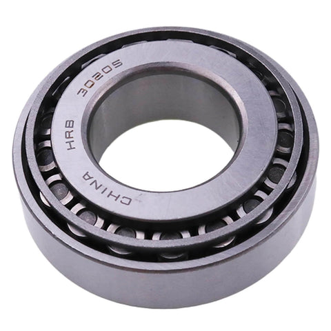 30205 Tapered Roller Bearing,25x52x16.25mm, single-row bearing in metallic finish, front view