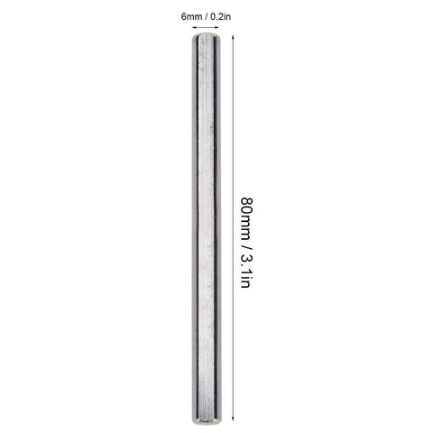D Shaft Rods 303 and 304 Stainless Steel Accuracy Ground Axles, 3.1 inch by 0.2 inch, shown vertically with measurements