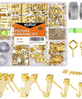 303 Piece Picture Hanging Kit With Heavy Duty Hooks Nails Sawtooth Wire D Rings And Level In A Categorized Organizer