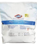 Front view of Clorox Healthcare Bleach Germicidal Wipes refill bag, 2/110 count.