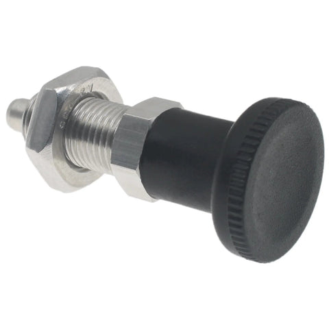 Push Fit Ball Nose Spring Plunger Heavy Duty Stainless Steel 304 Non Locking Spring Return Knob Plunger M10 Thread Rust Proof