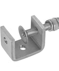 Beefy 10 Pack 304 Stainless Steel C Clamps With One Inch Jaw Opening for woodworking and metalworking projects, side view