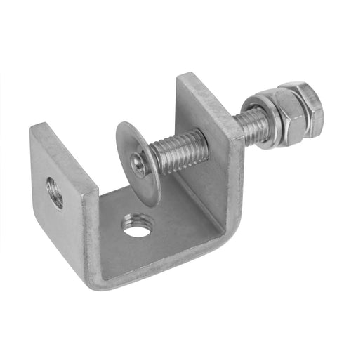Beefy 10 Pack 304 Stainless Steel C Clamps With One Inch Jaw Opening for woodworking and metalworking projects, side view
