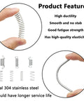 Close-up of 200 Piece Spring Assortment Kit With 20 Different Size Zinc Plated Extension And Compression Springs For Shops And Home Repairs Replacement Set Durable Metal Springs For DIY Projects And Maintenance showing features.