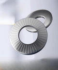 Conical Disc Spring Cup Washers 304 Stainless Steel 3/8 Inch Pack of 10, close-up view showing textured surface