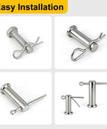 All Purpose Cotter Pin Kit With 283 Pcs In 304 Stainless Steel 16 Sizes Of Straight Pins And 129 R Clips, easy installation view
