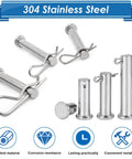 304 Stainless Steel Cotter Pin Assortment Kit 13 Sizes Cotter Pins And R Clips For Hitch Pin Lock Systems displayed with features