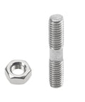 304 Stainless Steel Double End Threaded Studs M8x40 With Nuts close-up showing threaded design and included nut for secure connections