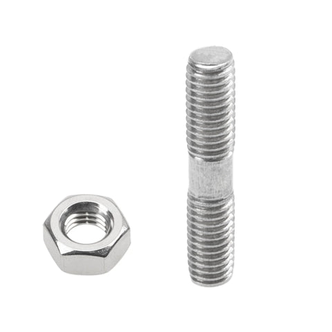 304 Stainless Steel Double End Threaded Studs M8x40 With Nuts close-up showing threaded design and included nut for secure connections